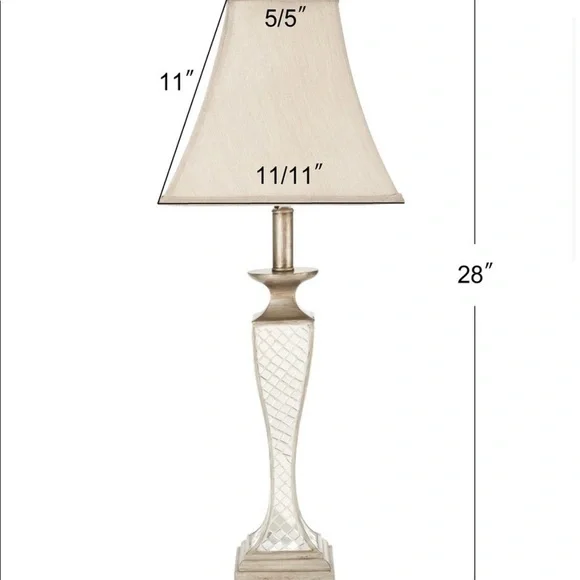 KAILEY 28-INCH H GLASS LATTICE LAMP - Picture 2 of 7